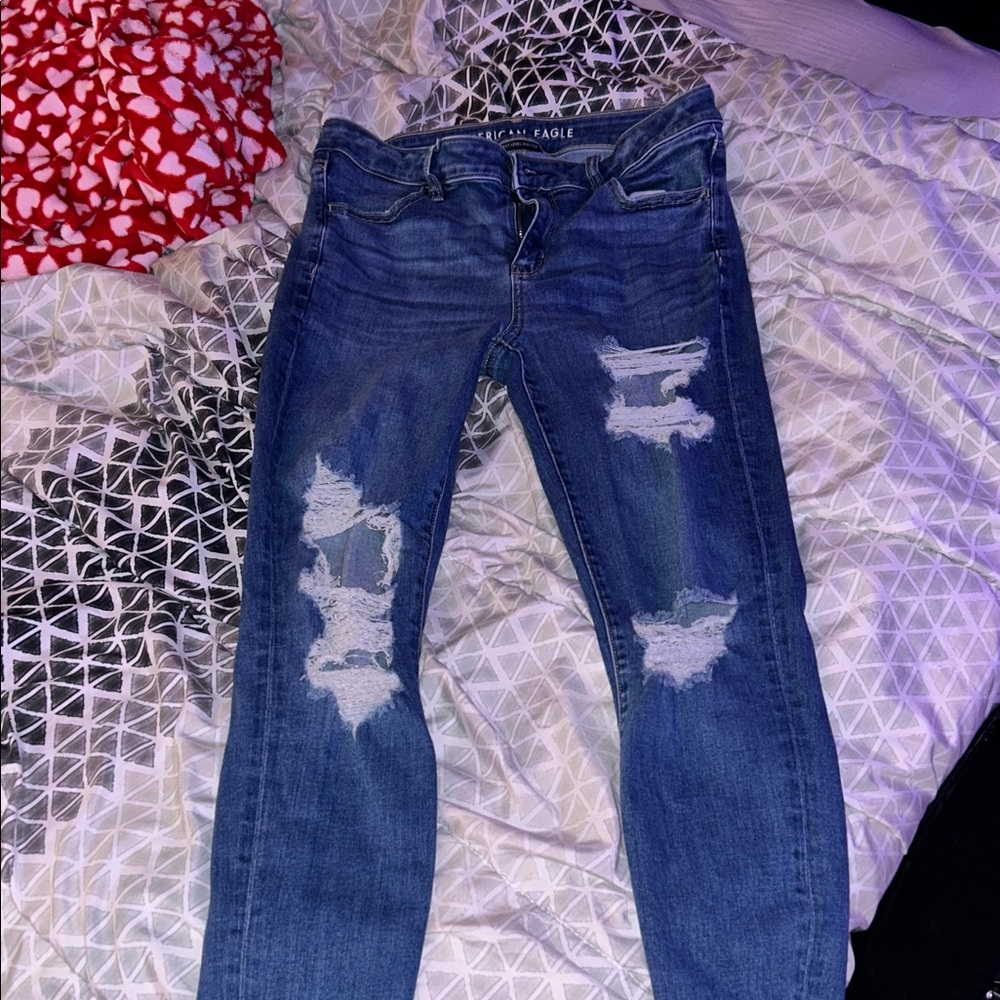 AE ripped skinny jeans